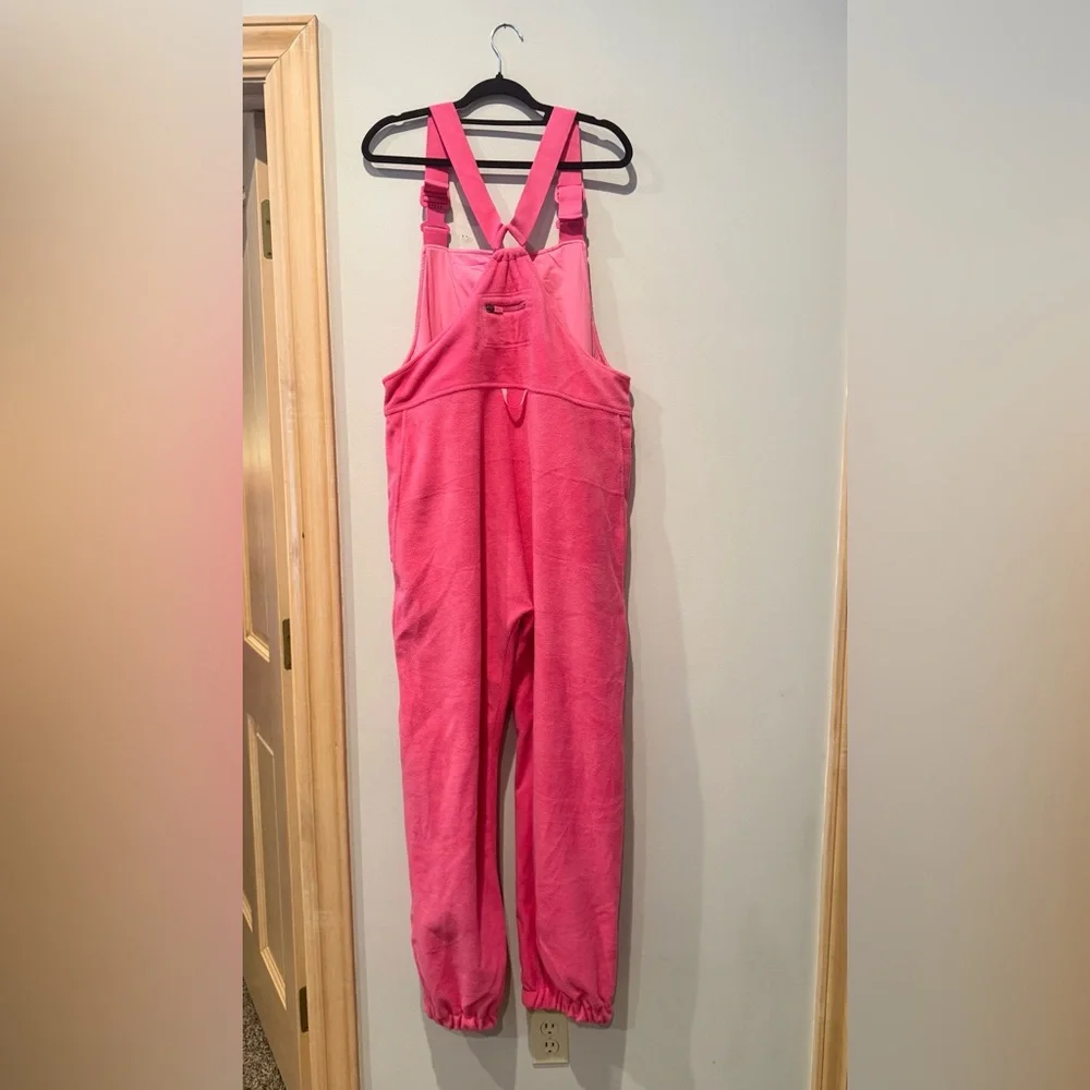 Zaful Bright Pink Sherpa Overalls for Women - Picture 8 of 9